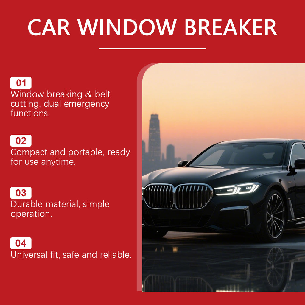 Nexas Auto LifeBar™ - Emergency Window Breaker & Seatbelt Cutter